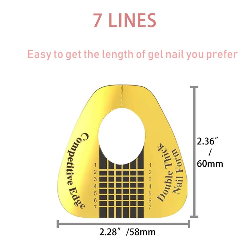 200 Pcs Nail Forms Sticker for Gel Builder, Nail Extension