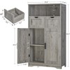 Iwell Storage Cabinet with 2 Drawers & 2 Adjustable Shelves,