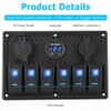 6 Gang 12V Switch Panel LED Light Rocker Circuit Breaker