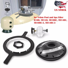 Unbranded 154856 8-1/2" Black Buttress Thread Closure Kit for Triton Pool & Spa Filter