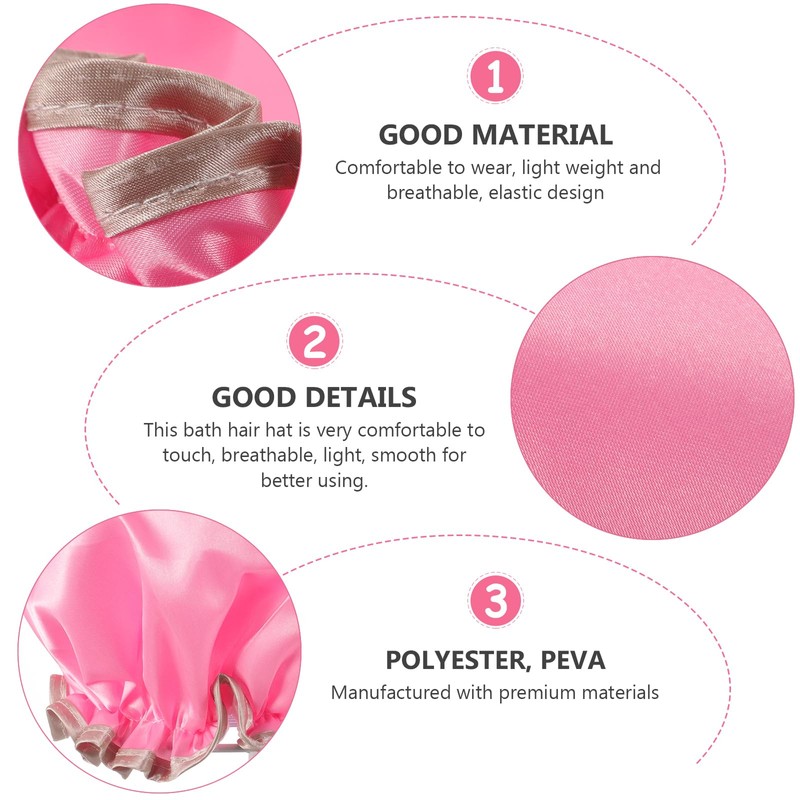 FRCOLOR Waterproof Shower Cap Hair Shower Cap Sleeping Hat Waterproof