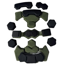 Tactical Helmet Pads Inserts, Universal Airsoft Outdoor Internal Replacement Memory Foam Pad Protective Helmet Padding kit Compatible for Fast/Mich/ACH/USMC/PASGT/EX (4G Greenn)