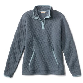 Orvis Women's Outdoor Quilted Snap Sweatshirt, Storm - X Small