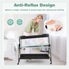 BABY JOY Bassinet Bedside Sleeper, Easy Folding Crib w/All-Side Mesh,