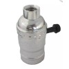 OFF/ON NICKEL-PLATED LAMP SOCKET W/LARGE HOLE 1/4 IPS TR-28X NICKEL