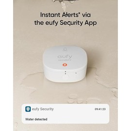 eufy Security Water and Freeze Sensor with Remote Alerts, IP65 Waterproof, 2-Year Battery Life, HomeBase Required, Compatible with HomeBase 2 and 3, Optional 24/7 Protection Service, App Control｜Spingtok