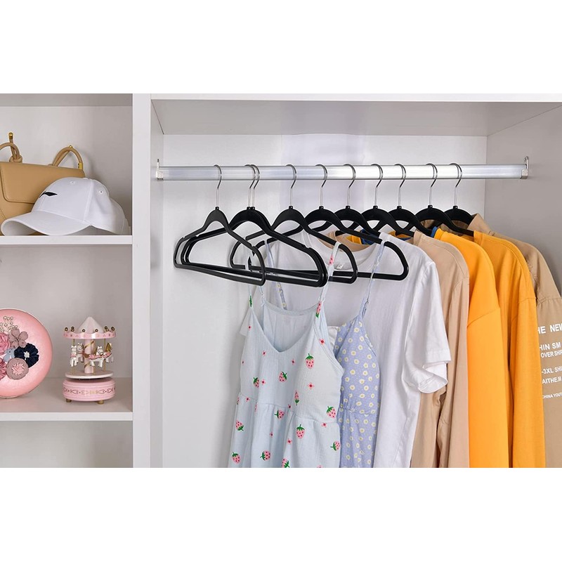 Quality Hangers 50 Pack Slim Plastic Hangers for Clothes -