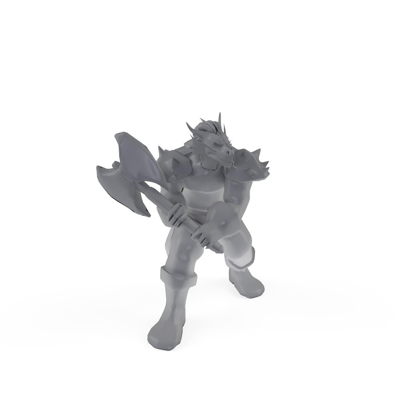 Dragonborn Regular Barbarian Tabletop DND Gaming Miniature