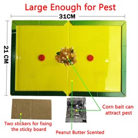 Pest Sticky Pad Traps Boards,6 Pack Sticky Pest Traps,Large Extra Strong Sticky Trap for Indoor Outdoor,Home Kitchen, Garage,Garden