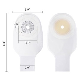 Pack of 10 Colostomy Bags Ostomy Accessories One Piece Empty for Ileostomy Ostomy Care Cut to Size