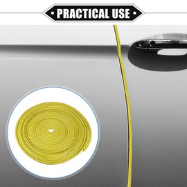 X AUTOHAUX Car Door Edge Guard, 32.8ft U Shape Rubber Trim Universal Yellow