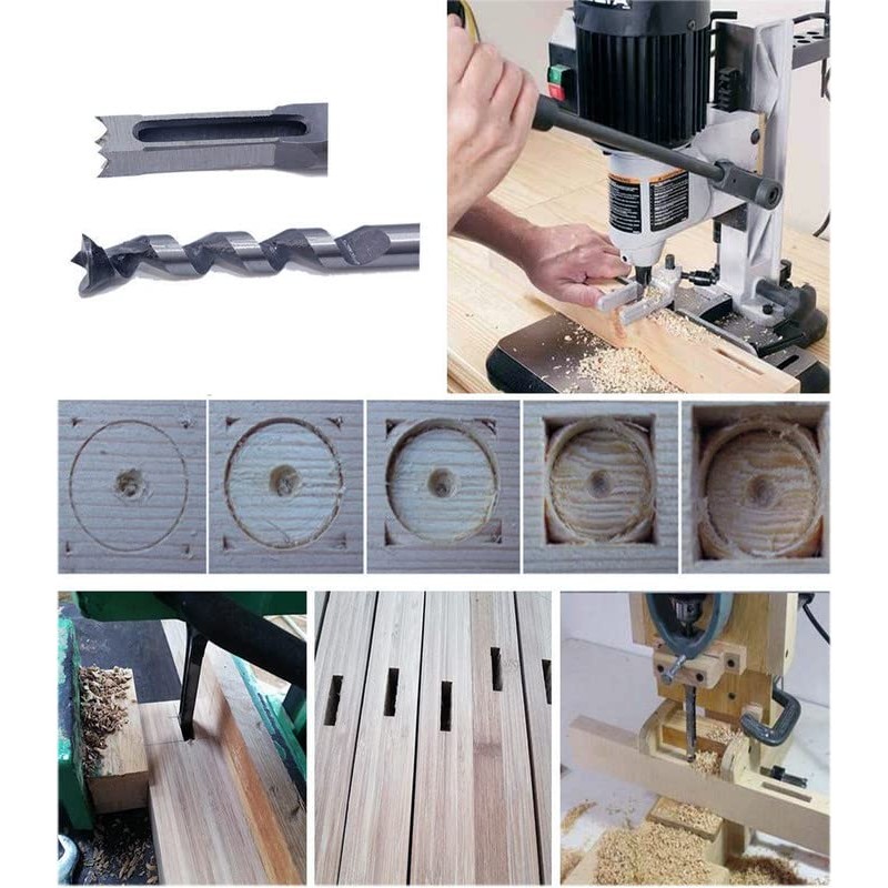1 in. Wood Square Hole Mortise Chisel Drill Bit Tool