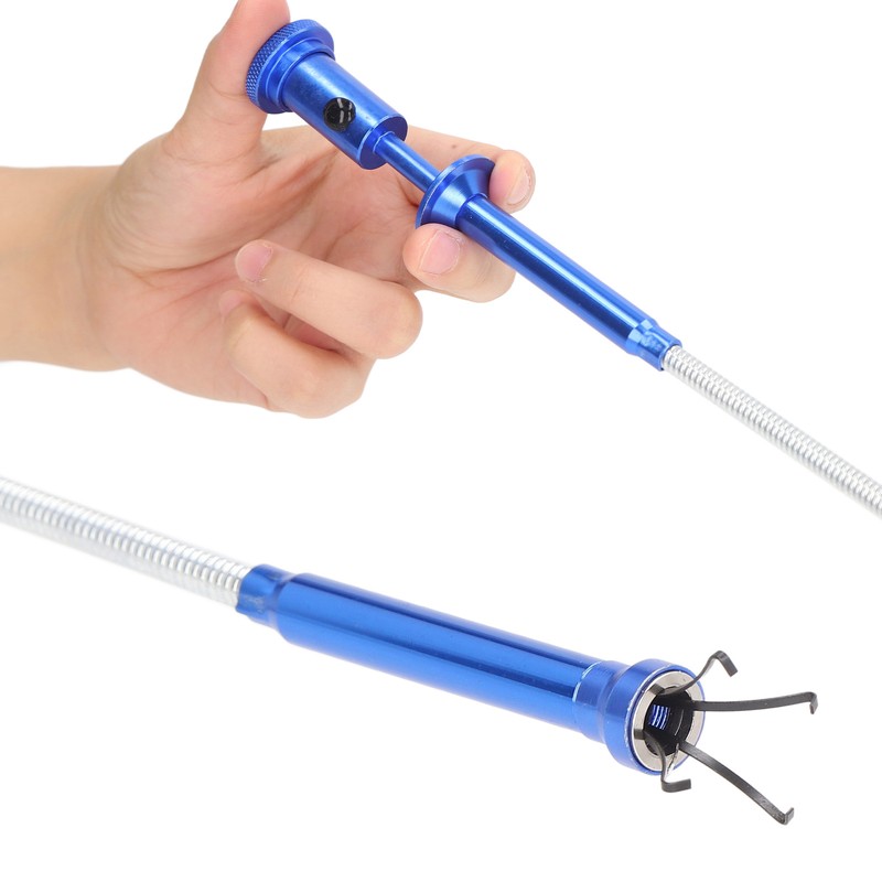 Claw Magnetic Pickup Tool with LED Light 24in Flexible Spring
