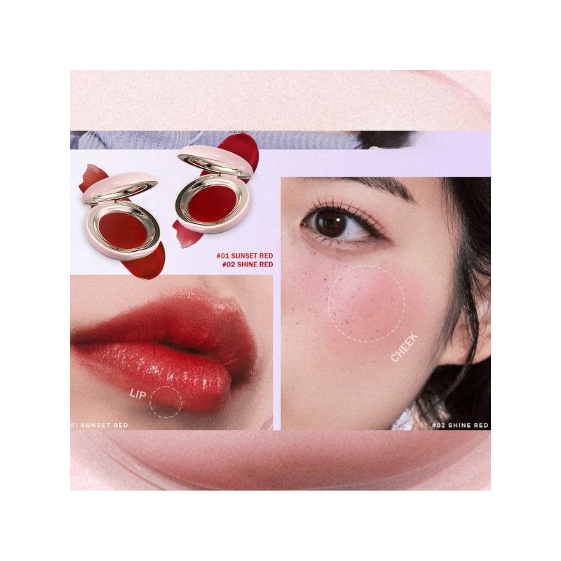 BLIVELLO Dew Drop Lip & Cheek Balm 2g, Color:02 Shine