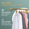 Industrial Gold Pipe Clothing Rack, Wall Ceiling Mounted Clothes Garment