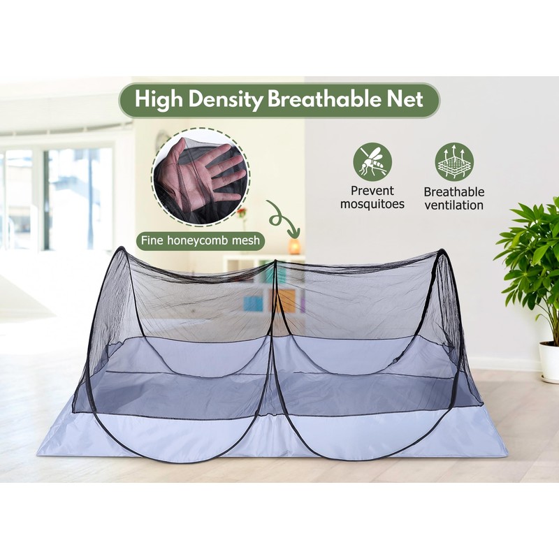 Gugxiom Foldable Mosquito Net, Portable Travel Mosquito Net Pop Up