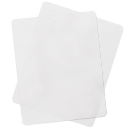 2 Pack Thin Clear Flexible Plastic Kitchen Cutting Board 12 Inch x 15 Inch