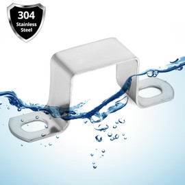 QWORK® Pack of 20 U-shaped connector brackets, 28 x 31 mm, square tube clamp made of 304 stainless steel for strut channel, U profile, square tubes