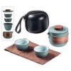 Mini Travel Ceramic Tea Pot Set Chinese Kung Fu Teapot,