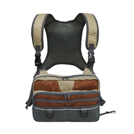 MYDAYS Fishing Chest Pack, Fly Fishing Bag for Men and Women, Tackle and Fly Boxes Storage Pack, Hunting Binocular Pack (Grey)