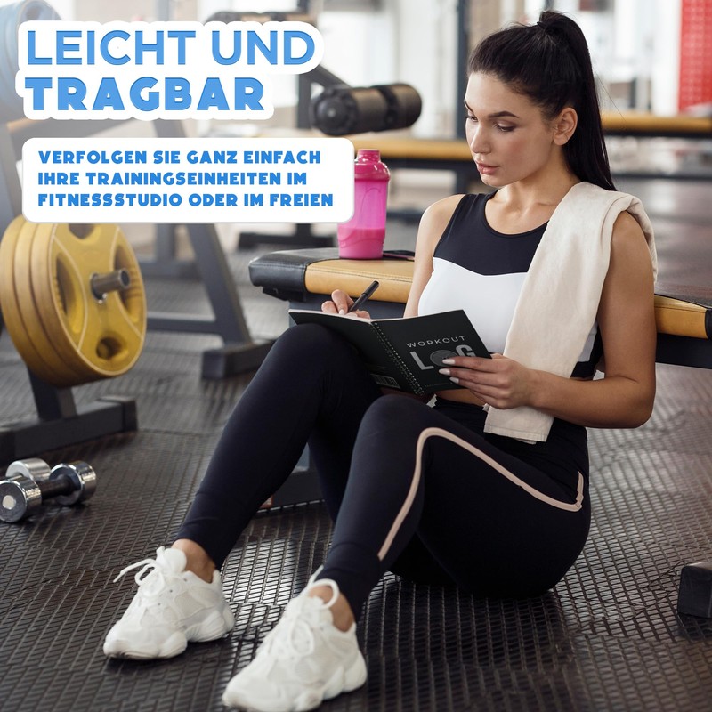Fitness Log Book - Training Planner - A5 Size Black