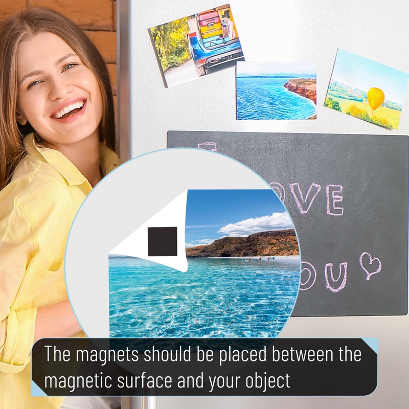 Mr. Pen- Self Adhesive Magnet Squares, 120 Pcs, Small Square