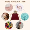sourcing map 12 Pcs Velvet Drawstring Bag, 2.8 x 3.7