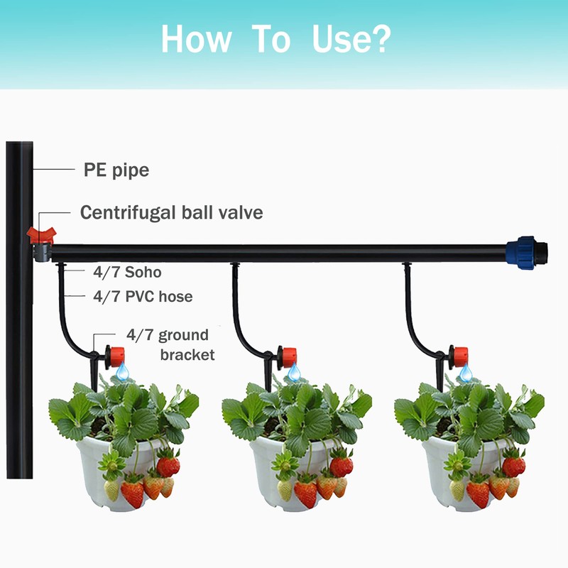 QIUMING 100 Stück Micro Drip System Pipe Holders Drip Irrigation