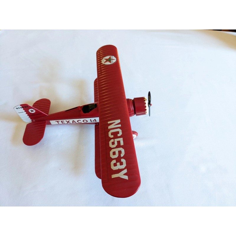 ERTL Texaco 14 No. 3 NC563Y Die-Cast Red Model Bi-Plane