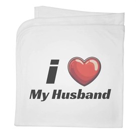 Azeeda 'I Love My Husband' Cotton Baby Blanket/Shawl (BY00040052)