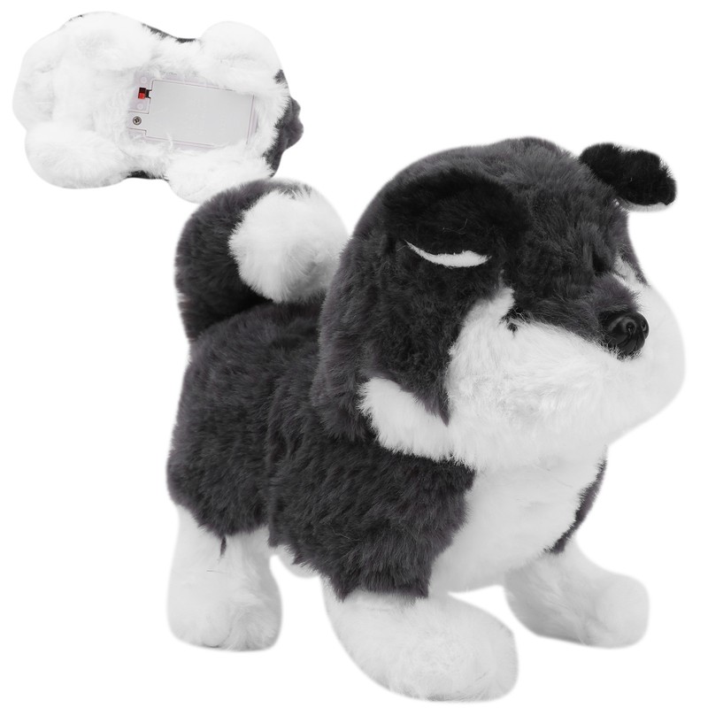 Electric Stimulation Plush Toy Pomeranian Pet Toy Husky Stuffed Animals