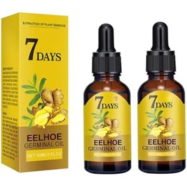 7 Day Ginger Hair Growth Oil and Follicle Serum - Scalp Massage Conditioner for Hair Care, Regrowth, and Loss Treatment (2pcs)