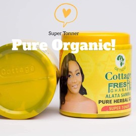Cottage Fresh GETADD Ghana | Alata Samina Pure Organic Herbal Soap | African Black Soap | Handmade | Imported from Ghana 19.4oz | 550grams (Super Toner, Yellow Top)