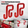 CNQLIS 2 Pack Red Bucket Hooks, Lineman Bucket Tool Holder