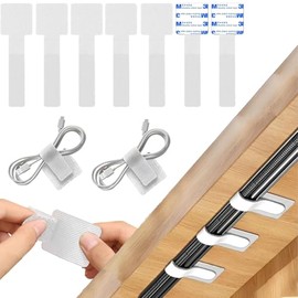 fogman Wire Locks, Cable Clips, Cable Bands, Loop, Velcro 50 Pack (White)