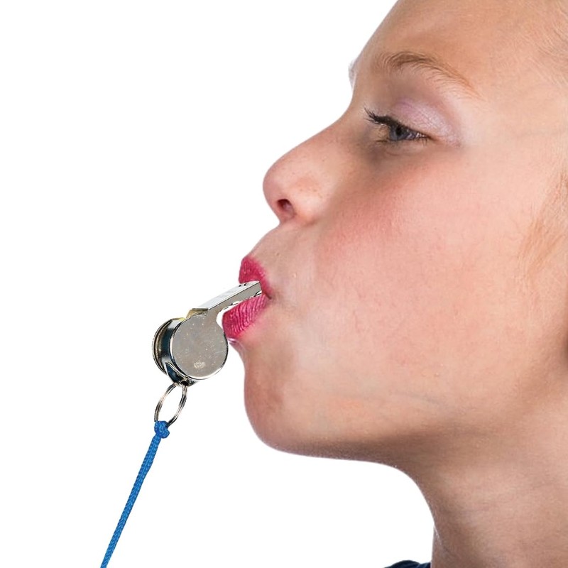 US Toy Metal Kids Whistles - 12 Pieces