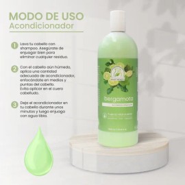 A-Acondicionador De Bergamota Natural Anti Frizz (1 Litro)