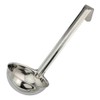 Winco 4 oz Red One Piece Stainless Steel Ladle