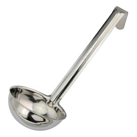 Winco 4 oz Red One Piece Stainless Steel Ladle