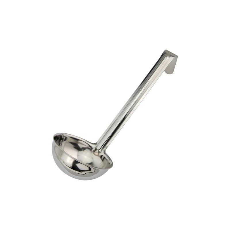 Winco 4 oz Red One Piece Stainless Steel Ladle