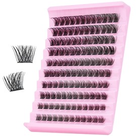 RITALASH Lash Clusters DIY Cluster Lashes Fluffy Volume Eyelash Clusters Eyelash Extensions False Eyelashes Black Individual Lashes Super Thin Lash Band Wispy Lash Extension at Home(Z02,8-16mm)