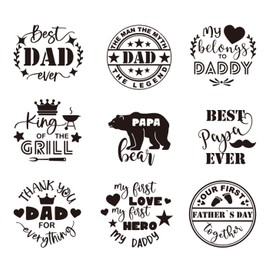 arriettycraft Father's Day Clear Stamps Best Dad Dad Clear Stamps for Scrapbooking Photo Album Card Making Decoration Tools
