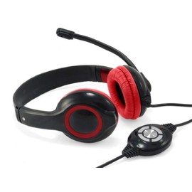 Conceptronic USB-Headset 2m Kabel USB2.0 Rot