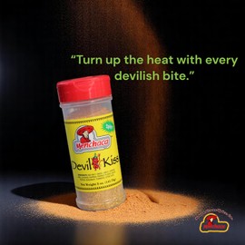 Menchaca Devil Kiss Hot Chili Seasoning – 5 oz Jar – Extra Spicy Mexican Blend for Tacos, Snacks, Fruits & More – Bold Fiery Flavor for Heat Lovers