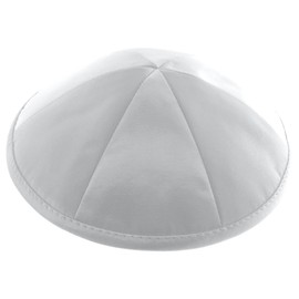 Rimmon Judaica Deluxe Satin Kippah, 19cm, White