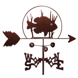 SWEN Products Fish Sunfish PANFISH Weathervane (Garden Stake Included)