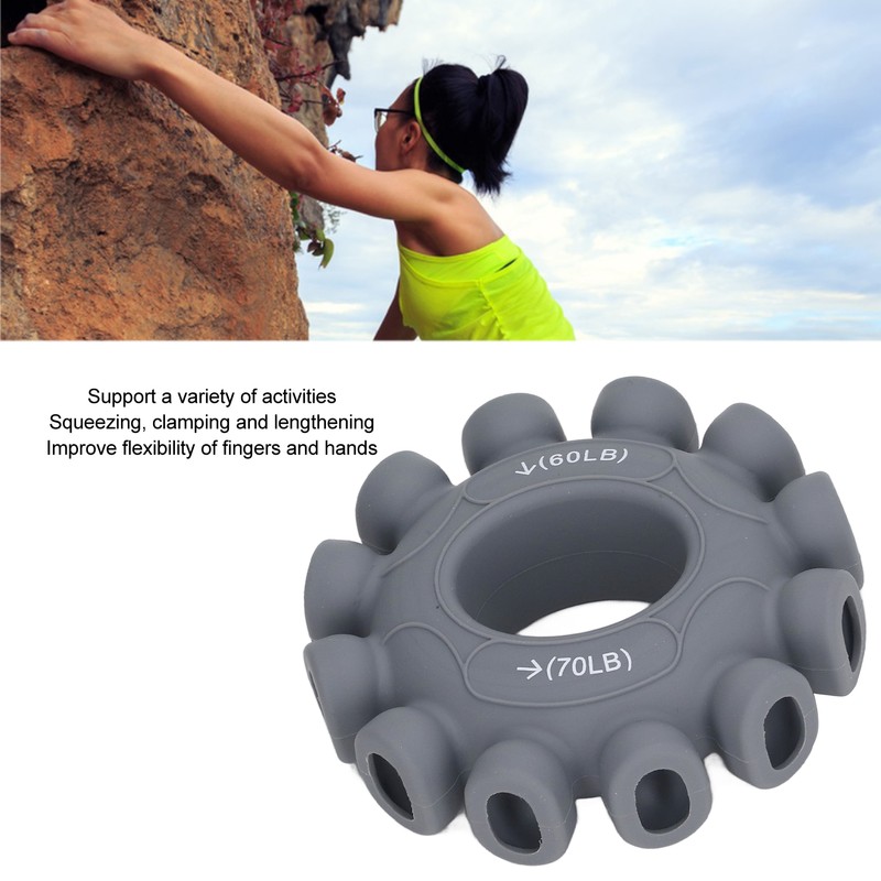 Grip Strength Ring Trainer Hand Silicone Finger Strengthener for Forearm