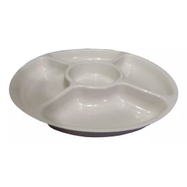 Boris 15 Botaneros Dip Redondos De Plástico 5 Cavidades Salsero