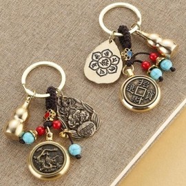 Brass key chain of the 8th guardian deity, 12 bands, original name Buddha, Bodhisattva, Buddha, Daeil Nyorai (Year of the Monkey), 1 piece, Daeil Nyorai (Year of the Monkey) / 8대 수호신 황동 열쇠고리 12띠 본명불 보살 부처님, 대일여래(원숭이띠), 1개, 대일여래(원숭이띠)