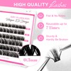 CALAILIS Lash Clusters Wispy 3D Fluffy Cluster Eyelash Extensions 96Pcs